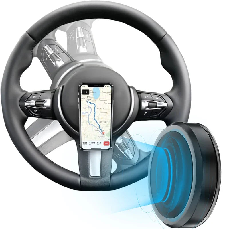 Magnetic Car Phone Holder – Steering Wheel Mobile Stand, Magnet Support Wall Holder for iPhone, Samsung, Xiaomi, Huawei