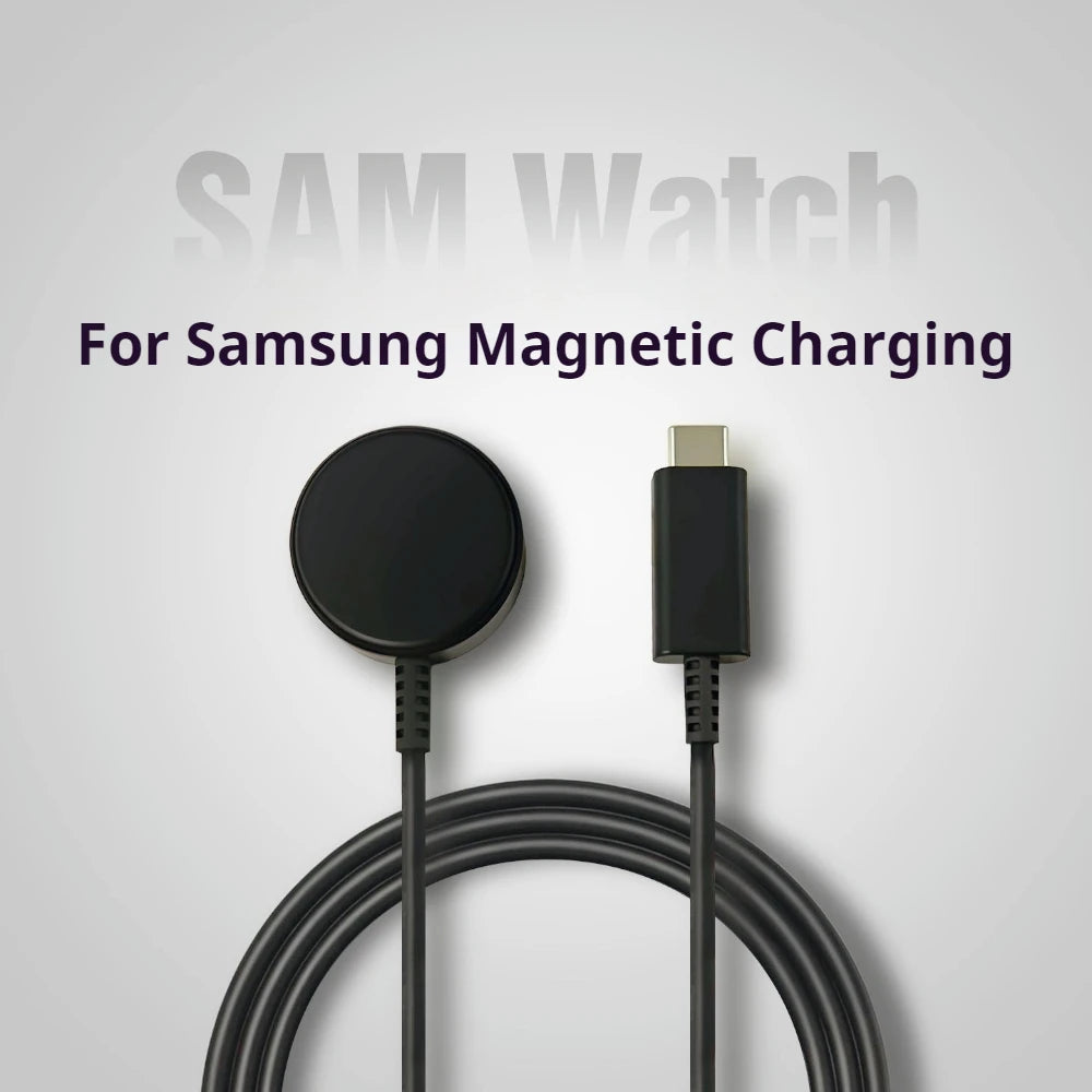 Samsung Galaxy Watch Magnetic Wireless Charger - USB-C Fast Charging Stand for Galaxy Watch 8, 7, 6 Classic, 5 Pro, 4, 3, 2 and Active
