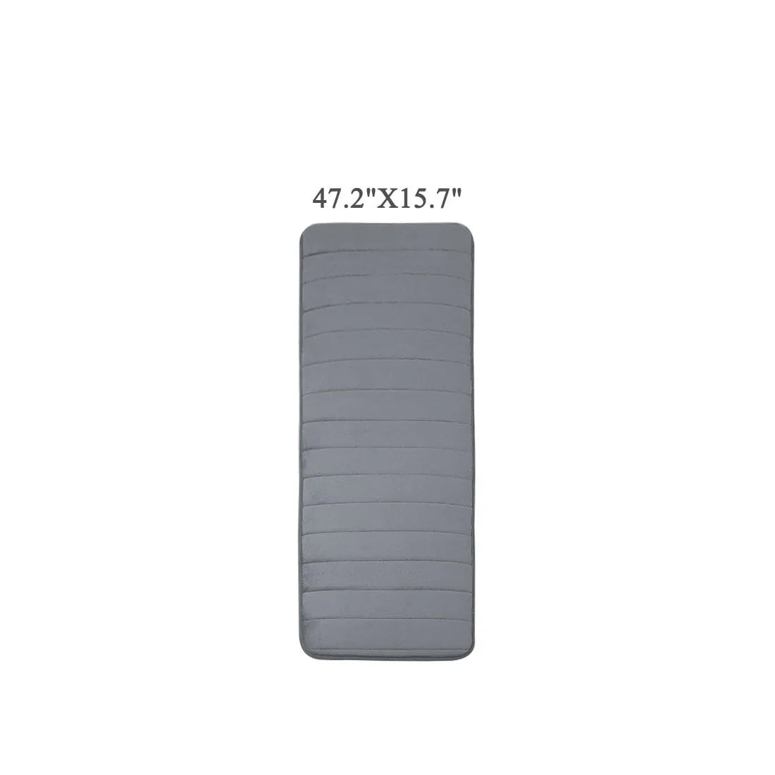 40x120cm Absorbent Striped Memory Foam Bathroom Rug - Soft Non-Slip Bath Mat
