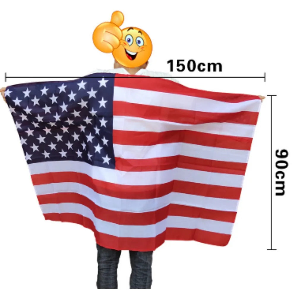 American Flag Cape – Patriotic July 4th Costume Accessory for Kids & Adults Independence Day Outfit Shawl Cloak