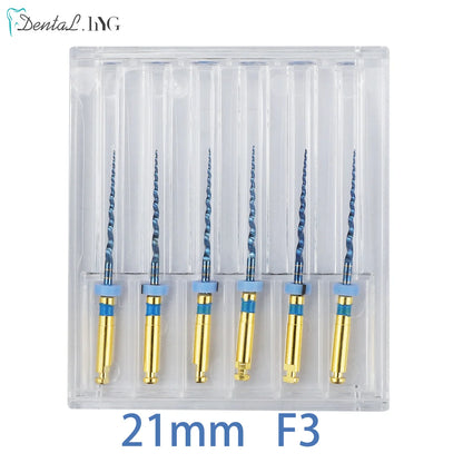 Dental SX-F3 Blue Nitinol Rotary Files – Endodontic Root Canal Engine Tool for Dentistry