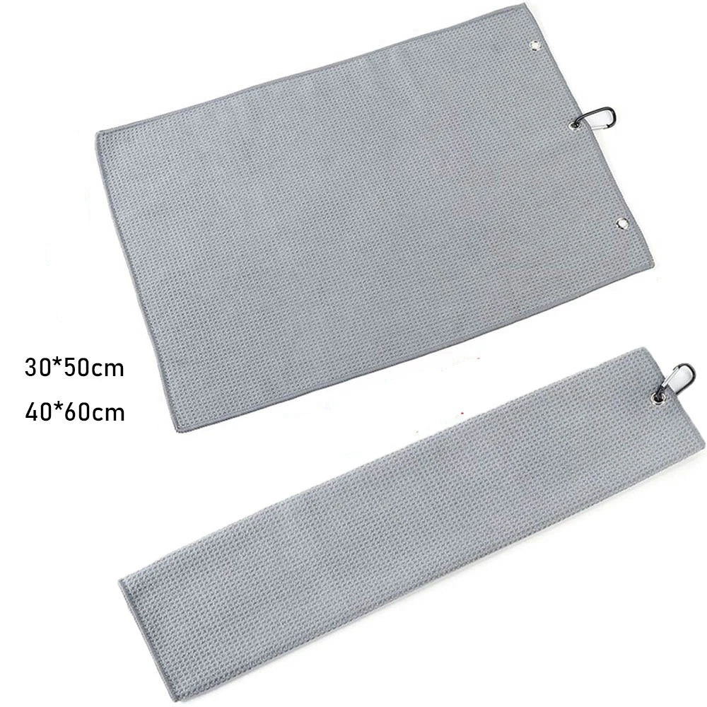 Microfiber Golf Ball Towel - 8 Colors Cleaning Towel with Carabiner Hook for Golf Clubs and Accessories