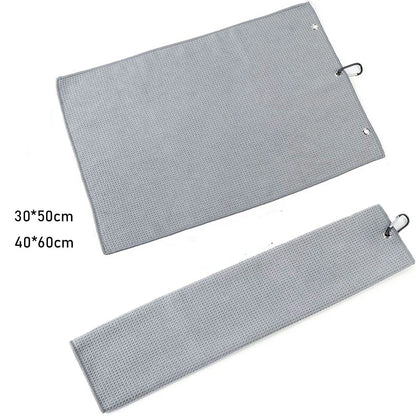 Microfiber Golf Ball Towel - 8 Colors Cleaning Towel with Carabiner Hook for Golf Clubs and Accessories