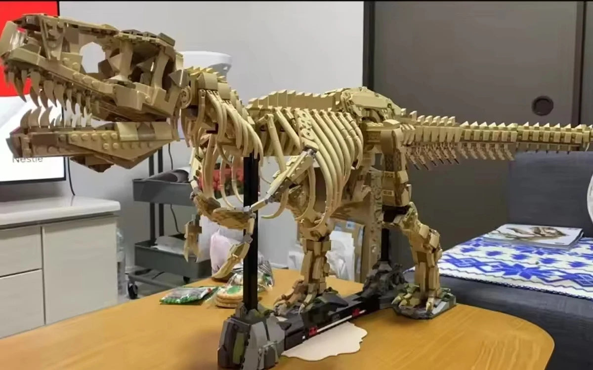 3145-Piece Dinosaur Fossil Building Blocks – 100cm T-Rex Bone Model Toy for Home Decor & Birthday Gifts