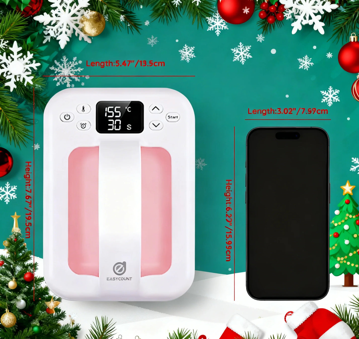 7x5 Portable Heat Press Machine – Fast Heating Sublimation Press for T-Shirts, Beginner & Home Business Friendly