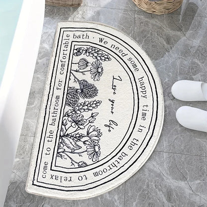 Memory Sponge Striped Bathroom Mat – Non-Slip, Water Absorbent, Machine Washable Floor Rug