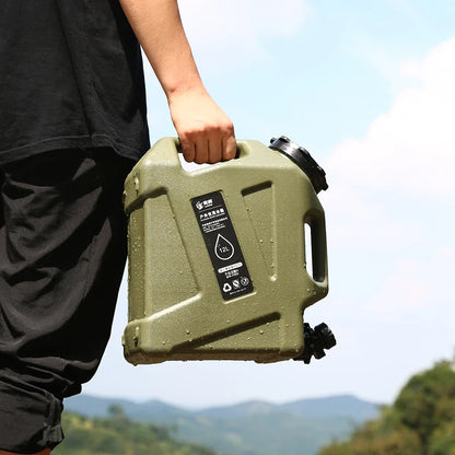 12L Portable Camping Water Container – Large Capacity Outdoor Water Bucket with Detachable Faucet for Picnic & Travel