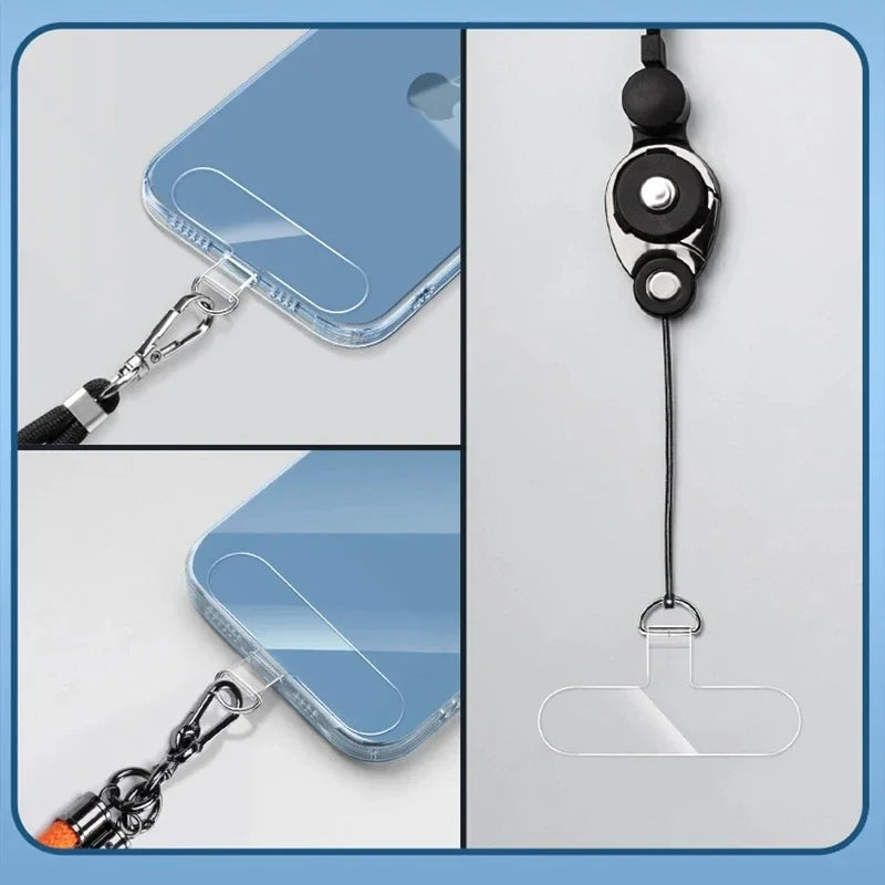 Universal TPU Anti-Lost Phone Lanyard – 10/5/1PCS Detachable Nylon Hanging Cord Strap, Card Gasket & Tether Pad