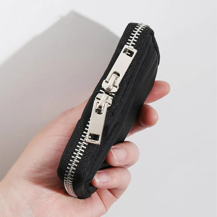 Japanese Men’s Wallet & Earbuds Storage Bag – Credit Card Holder Case, Bank Card Organizer, Zipper Coin Purse for Boys & Girls
