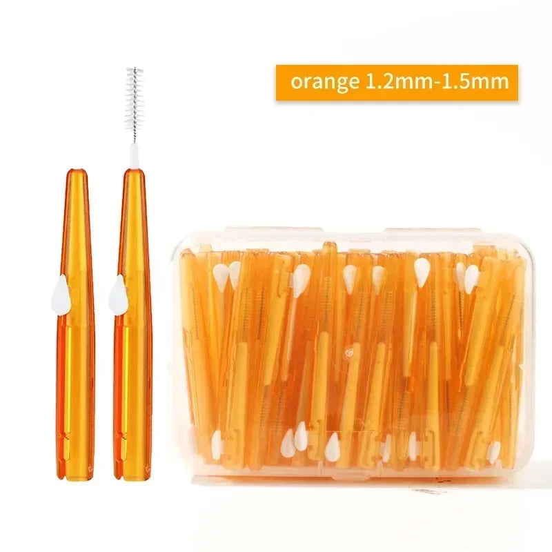 30-Piece Interdental Toothpick Brushes – 0.6-1.5mm I-Shape Dental Floss for Oral Care