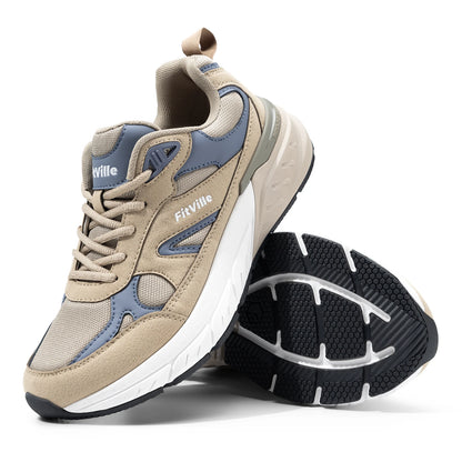 FitVille Wide Width Men’s Walking Shoes – Arch Support Sneakers for Flat Feet, Heel Pain & Plantar Fasciitis Relief