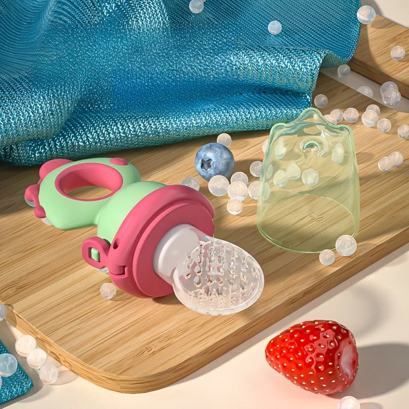 Dinosaur Baby Fruit Feeder - Silicone Rotating Fresh Food Teether & Safe Feeding Tool for Kids