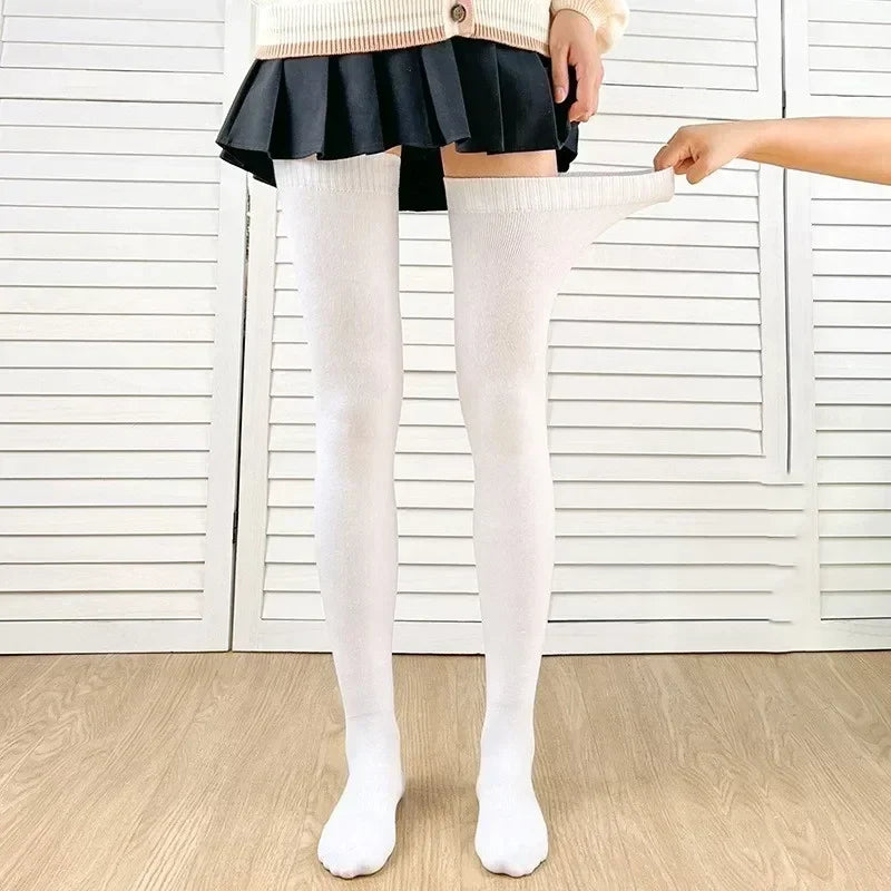 80cm Over-the-Knee High Socks – Silicone Anti-Slip Cotton High Tube Stockings, High Elasticity Loose Fit Women’s Extended Socks