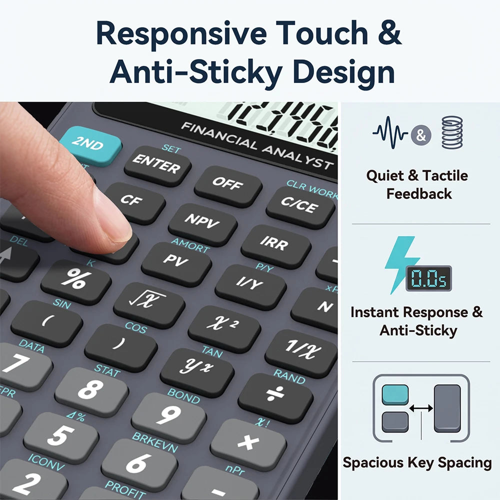 Financial Business Calculator - Cash Flow, Amortization & Break-Even Calculator for Real Estate, Banking & Accounting