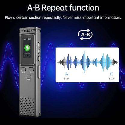 Digital Voice Recorder 64GB/16GB/8GB | Voice Activated Audio Recording, Noise Reduction, MP3 Playback, 288hrs