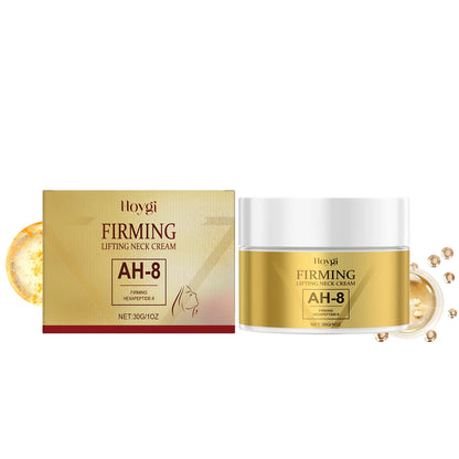 AH-8 Firming Neck Cream - Hexapeptide and Hyaluronic Acid Moisturizer for Hydrated, Smoother-Looking Skin