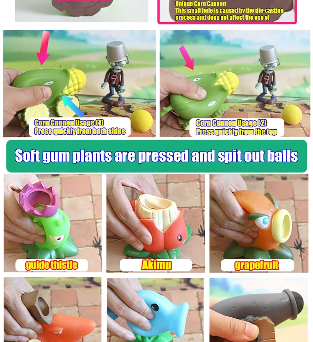Plants vs Zombies PVZ Pea Shooter Boss Action Figure – Dave Allstar Toy Doll for Kids Gift