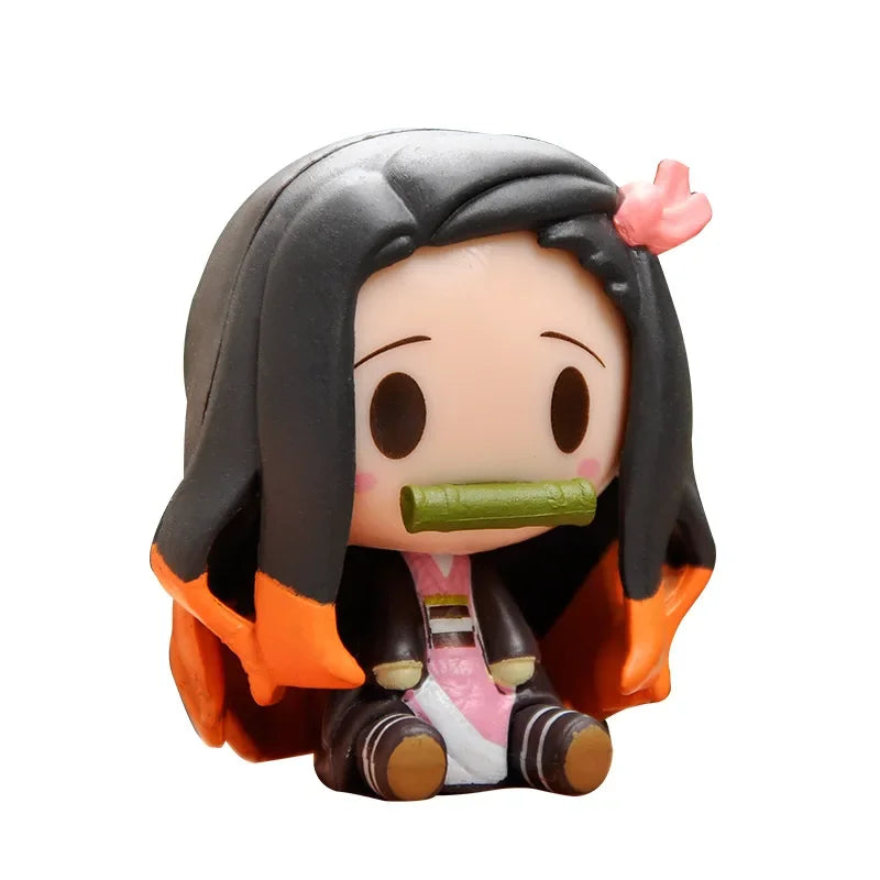 Demon Slayer Kimetsu No Yaiba Action Figures – Tanjirou, Nezuko & Zenitsu Anime Model Toys & Gifts
