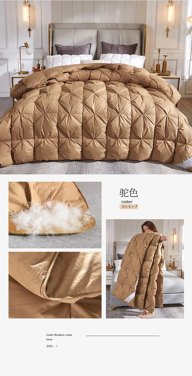 95% White Goose Down Duvet – Five-Star Hotel Quality, Warm Double or Single Goose Down Comforter