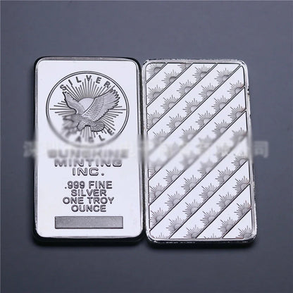 1 Troy Ounce Silver Bullion Bar Replica – Collectible Coins from Various Countries, Gift Copy
