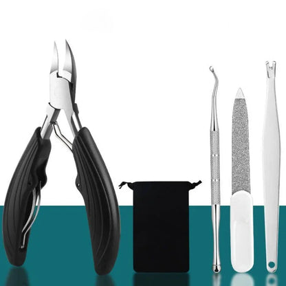 Nail Clipper Set for Ingrown Toenails — Paronychia Correction Nippers, Pedicure & Manicure Tools with Dead Skin Scissors