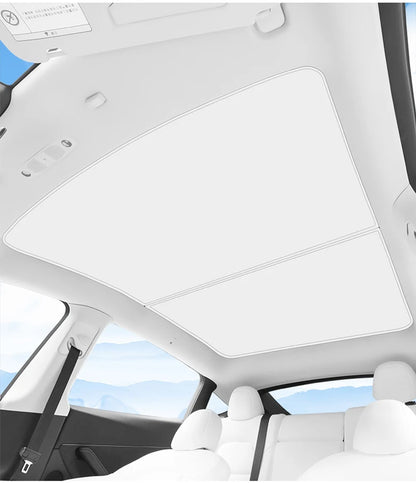 Upgraded Ice Cloth Buckle Sun Shades for Tesla Model 3 & Y (2021-2025) – Front & Rear Glass Roof Sunroof Skylight Covers