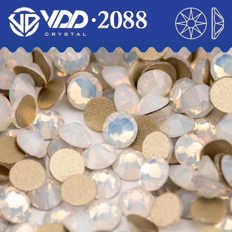 VDD AAAAA Crystal Flatback Rhinestones - SS16-SS30 16-Cut Gems for DIY Crafts & Nail Art Decoration