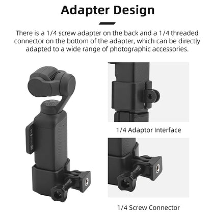 ABS Frame Adapter Mount for DJI OSMO Pocket 3 – Tripod Expansion for Backpack Clip, Bike Holder & Gimbal