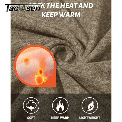 TACVASEN Men’s Lightweight Fleece Jacket - Full Zip Spring Casual Outdoor Sportswear with Pockets & Stand Collar