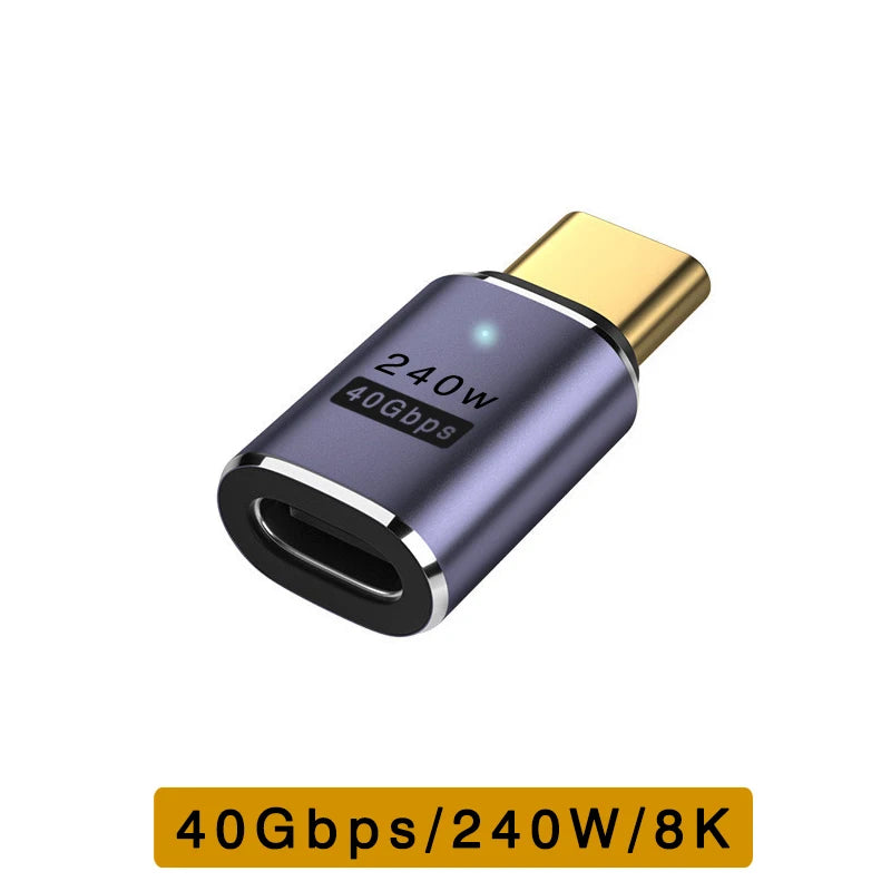 UGOURD USB4 Type C Adapter - 40Gbps Thunderbolt 3/4 Male to Female OTG Extension Converter for Laptop