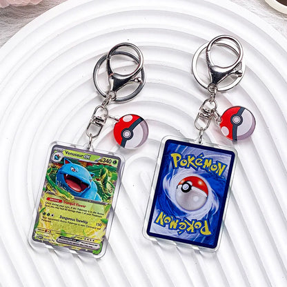 Pokemon Acrylic Keychain Charms - Pikachu Bulbasaur Jigglypuff Bag Pendant Backpack Accessories Gift