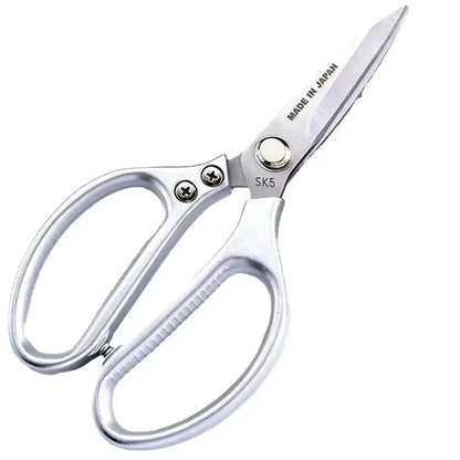 Professional 8.5-inch Stainless Steel Kitchen Scissors – Aluminum Alloy Handle, Ideal for Cutting Chicken Bones, Meat & Fish