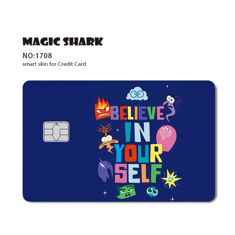 Conch Money Bow Anime Card Sticker - Spend or Save Meme Credit Debit Card Skin