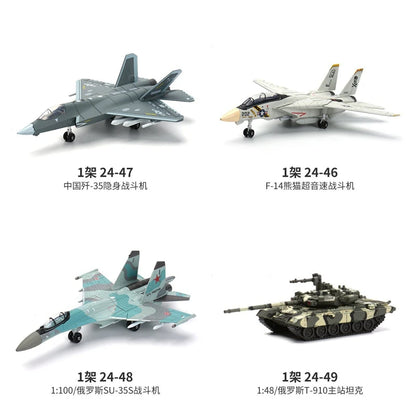 Military Building Blocks Set - F22 Fighter Jet M1A2 Tank & Helicopter Model Toys for Boys Christmas Gifts