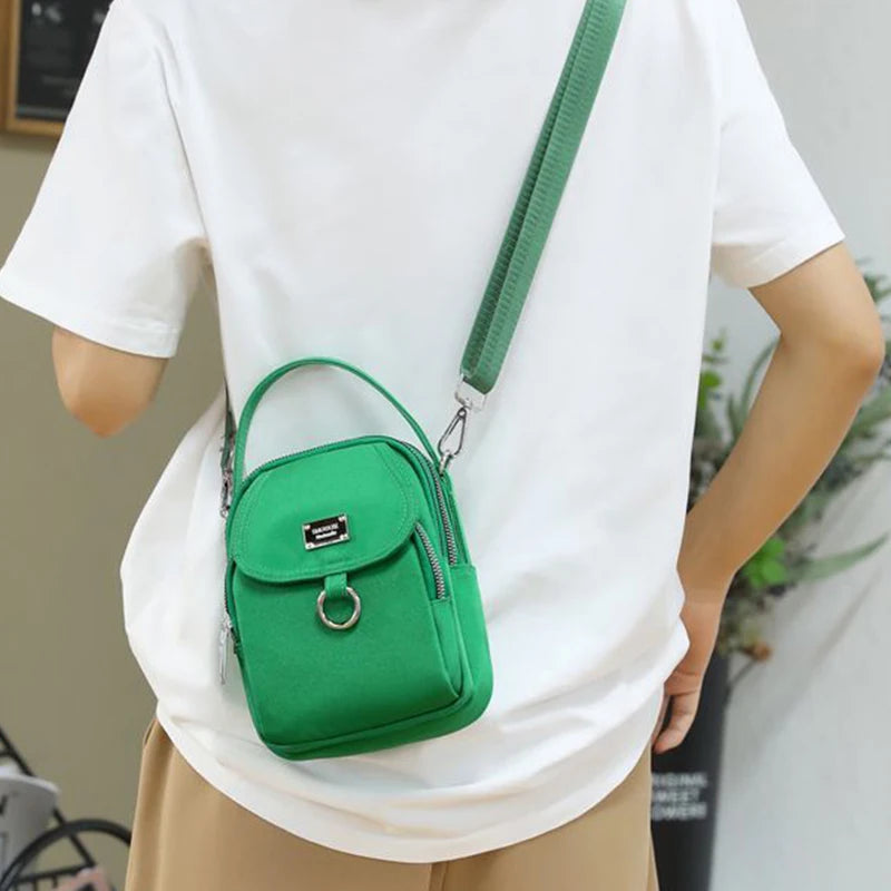 Women’s Mini Multi-Color Crossbody Bag – Compact Shoulder Bag for Daily Casual Outings, Campus, and Commute