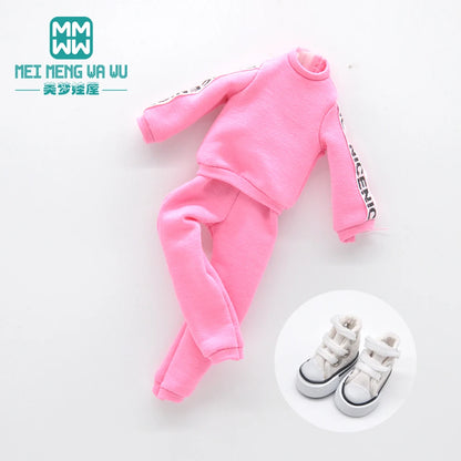 Blythe Doll Accessories Set – Fashion Sweatshirt, Shoe Covers & Sneakers for Blythe & Azone Dolls, Christmas Gift