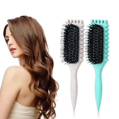 Salon Curly Hair Styling Brush – Detangling & Shaping Tool for Men’s and Women’s Curls