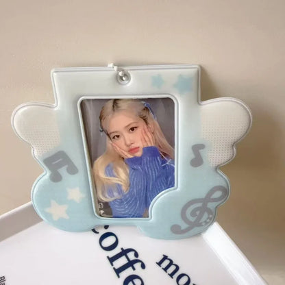 Strawberry K-Pop Photocard Holder Keychain - 3-Inch Idol Fan Bag Decoration Pendant