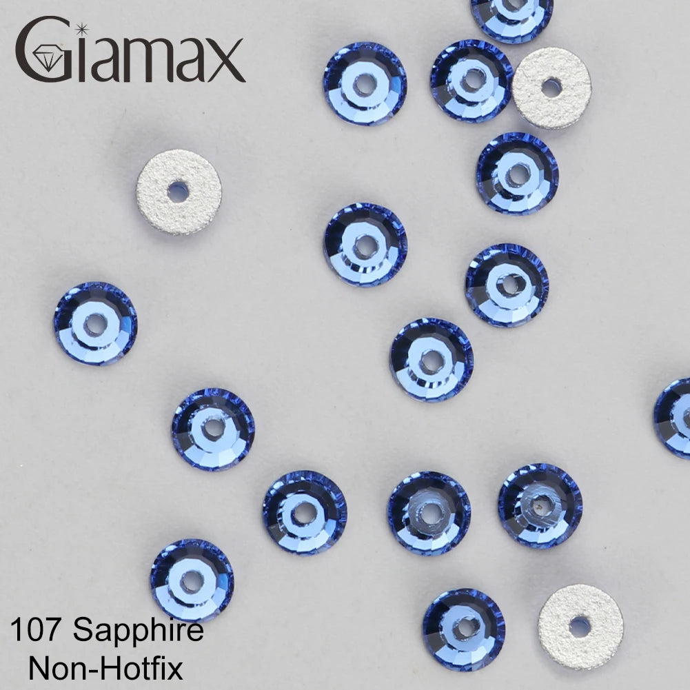 Giamax Purple Velvet Topaz Crystal Rhinestones - Flatback AB Sewing Stones for Garments, Clothes & Bags
