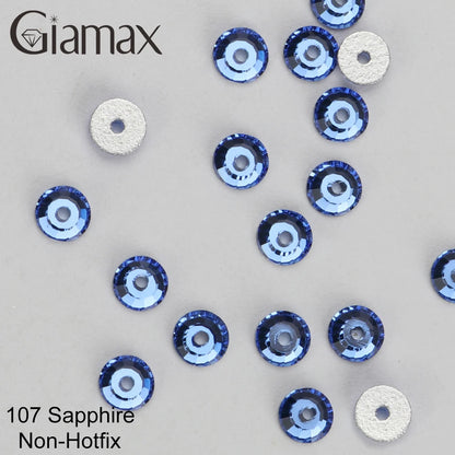 Giamax Purple Velvet Topaz Crystal Rhinestones - Flatback AB Sewing Stones for Garments, Clothes & Bags