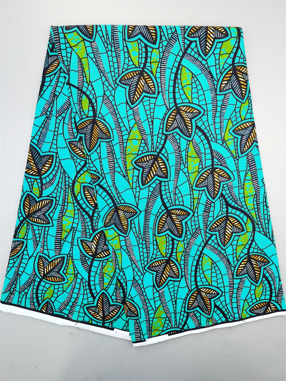 African Wax Fabric - Cotton Nigerian Ankara Batik Block Print Sewing Cloth