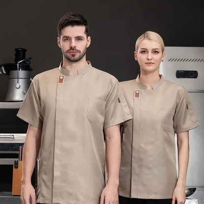 Unisex Chef Jacket – Summer Kitchen Shirt for Hotel, Restaurant, Bakery, Catering, and Cooking Uniforms