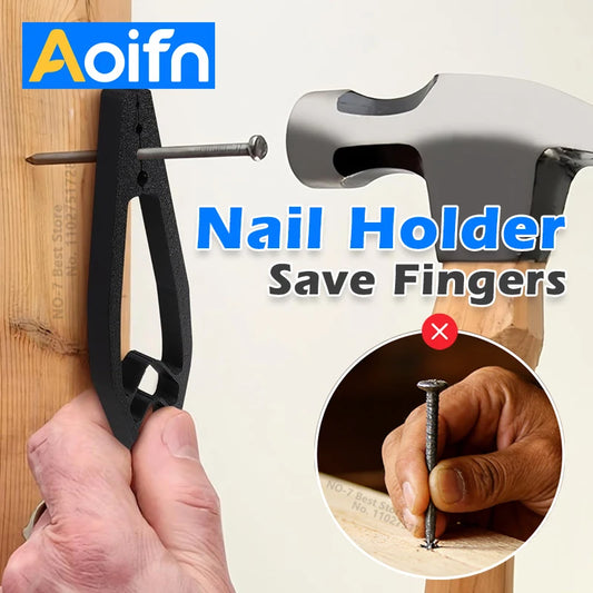 Nail Holder Tool Finger Protector Pliers - Sliding Joint Nail Fixer for Accurate Woodworking DIY Placement & Repair