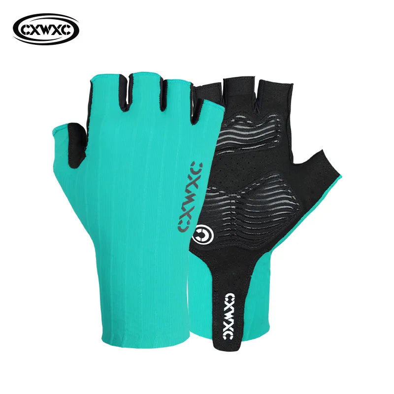 CXWXC Half Finger Cycling Gloves – Breathable, Anti-Slip Fitness Gloves with Extended Wrist Guard for Men & Women