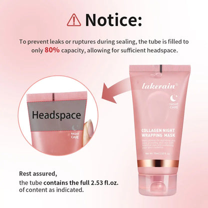 Night Collagen Wrapping Mask – Moisturizing, Brightening & Rejuvenating Korean Face Mask for Glowy Skin & Elasticity
