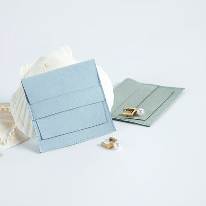 10Pcs Microfiber Jewelry Pouches 6.2x6.2cm & 8x8cm – Rings, Earrings, Pendants, Bracelets Gift Bags for Wedding Favors