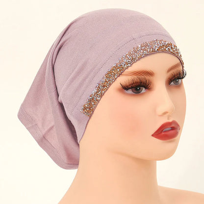 Women’s Modal Cotton Hijab Undercap - Soft Stretchy Diamond Bonnet for Muslim Headscarf & Turban Styling