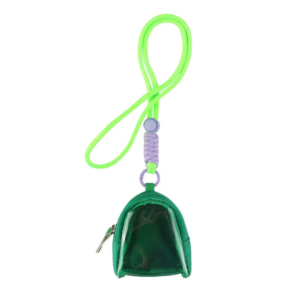 Tamagotchi Paradise Transparent Storage Bag - Portable Mini Display Case, Keychain Charm Organizer and Backpack Accessory