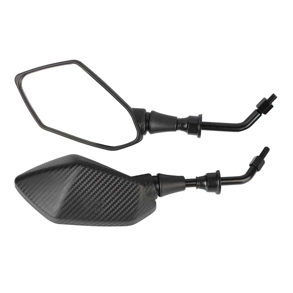 8mm / 10mm Convex Handlebar End Rearview Mirrors – Side Mirrors for Scooter, E-Bike, Motorcycle ( 1 Pair )