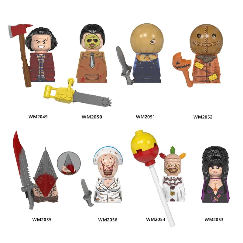 Horror Movie Action Figure Building Blocks – M3gan, Nun & Ash Terrifier Halloween Toy Gift
